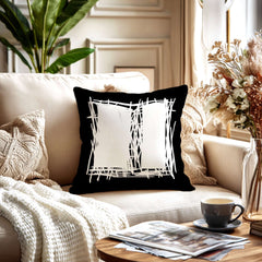 Lucina Black White Scribble Modern Line Art Decorative Throw Pillow Cushion, Throw Pillows, $ 55.00, A Moment Of Now™