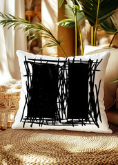 Lucina Black White Scribble Modern Line Art Decorative Throw Pillow Cushion, Throw Pillows, $ 55.00, A Moment Of Now™