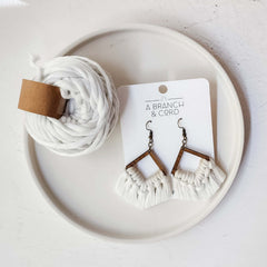 Macrame Fringe Earrings - Glow in the Dark | Handmade Style, Earrings, $ 26.00, A Moment Of Now™