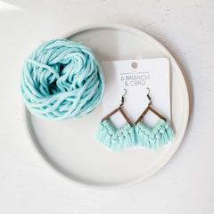 Macrame Fringe Earrings - Glow in the Dark | Handmade Style, Earrings, $ 26.00, A Moment Of Now™