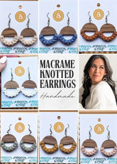 Macrame Knotted Earrings - Circle