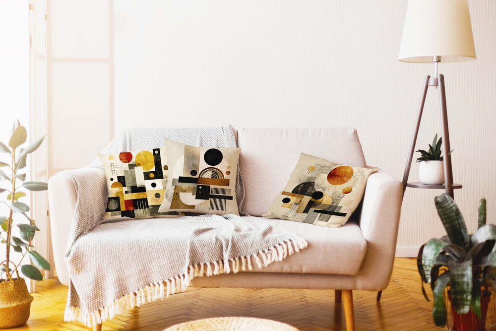 Mid-century Modern Geometry Throw Pillow Cushion | Boutique In USA, Throw Pillows, $ 55.00, A Moment Of Now™