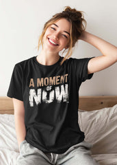 Mindfulness A Moment Of Now ™ Retro Text Unisex T-shirt