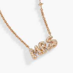 'Mrs' Bubble Crystal Pendant Necklace