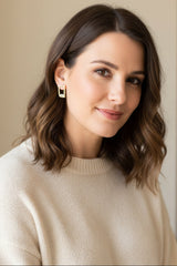 Myrren Gold Plated Frame Shell Decal Dangle Earrings | Boutique In USA, Earrings, $ 10.99, A Moment Of Now™