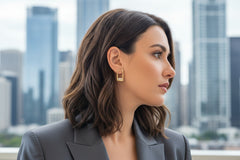 Myrren Gold Plated Frame Shell Decal Dangle Earrings | Boutique In USA, Earrings, $ 10.99, A Moment Of Now™