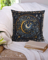 Mystic Moon & Blooms Cushion - William Morris Inspired, Throw Pillows, $ 63.50, A Moment Of Now™