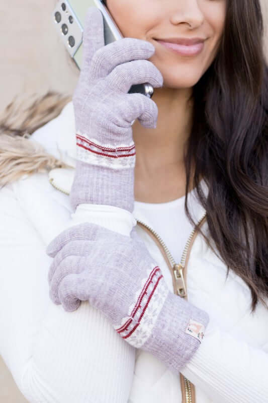 Nordic Accent Touch Gloves - Stylish & Warm, Gloves, $ 19.00, A Moment Of Now™