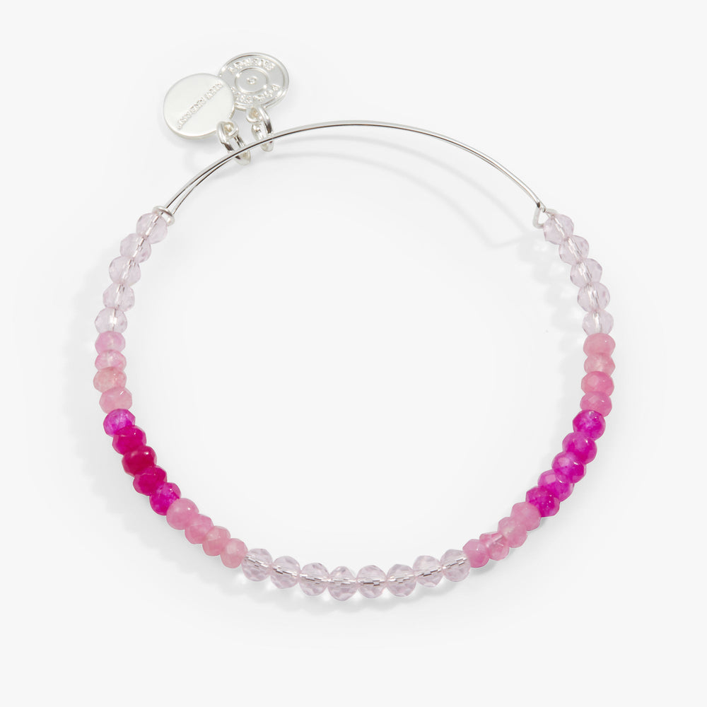 Ombre Faceted Stone Beaded Charm Bangle, Pink, Bracelets, $ 16.90, A Moment Of Now™