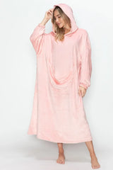 Oversized Pocketed Pullover Hooded Midi Loungewear, Loungewear, $ 45.00, A Moment Of Now™