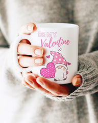 Pink Be My Valentine Gnome Mug – Sip Love!, Mugs, $ 19.00, A Moment Of Now™