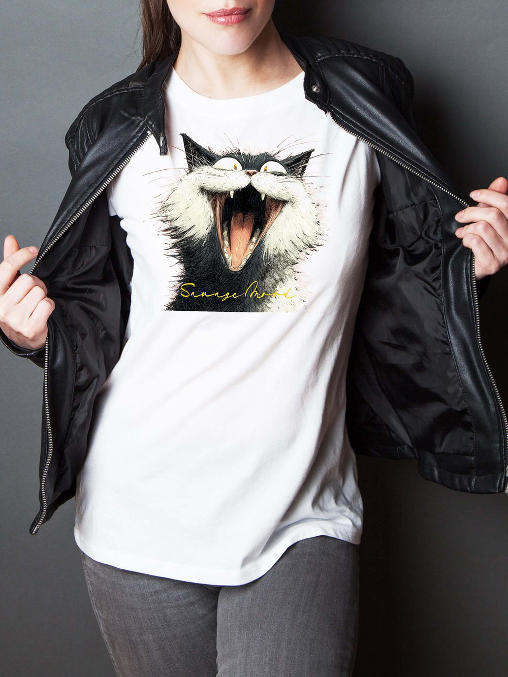 Savage Cat Vibes T-Shirt – Bold Graphic Streetwear Tee | Boutique In USA, T-shirts, $ 24.50, A Moment Of Now™