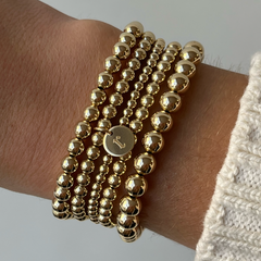 Old English Initial Juno Five Bracelet Stack | 14K Gold Filled, Bracelets, $ 336.00, A Moment Of Now™