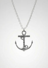 Silver Anchor Love Engraved Pendant Necklace , Necklace, $ 12.99, A Moment Of Now™