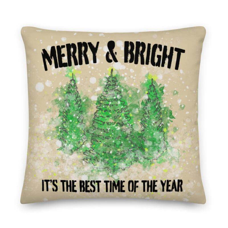 Watercolor Snowy Christmas Tree Holiday Decoration Throw Pillow Cushion Cover Case | Boutique In USA, Throw Pillows, $ 55.00, A Moment Of Now™