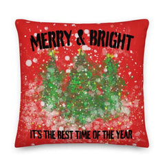 Watercolor Snowy Christmas Tree Pillow Cover - Holiday Decor, Throw Pillows, $ 55.00, A Moment Of Now™