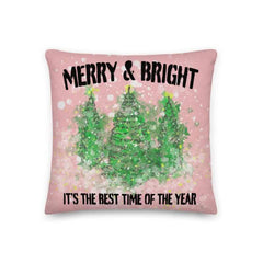 Watercolor Snowy Christmas Tree Holiday Decoration Throw Pillow Cushion Cover Case | Boutique In USA, Throw Pillows, $ 45.00, A Moment Of Now™