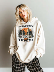 Spooky Halloween Haunted Town Hoodie - Embrace the Eerie, Hoodies, $ 47.00, A Moment Of Now™