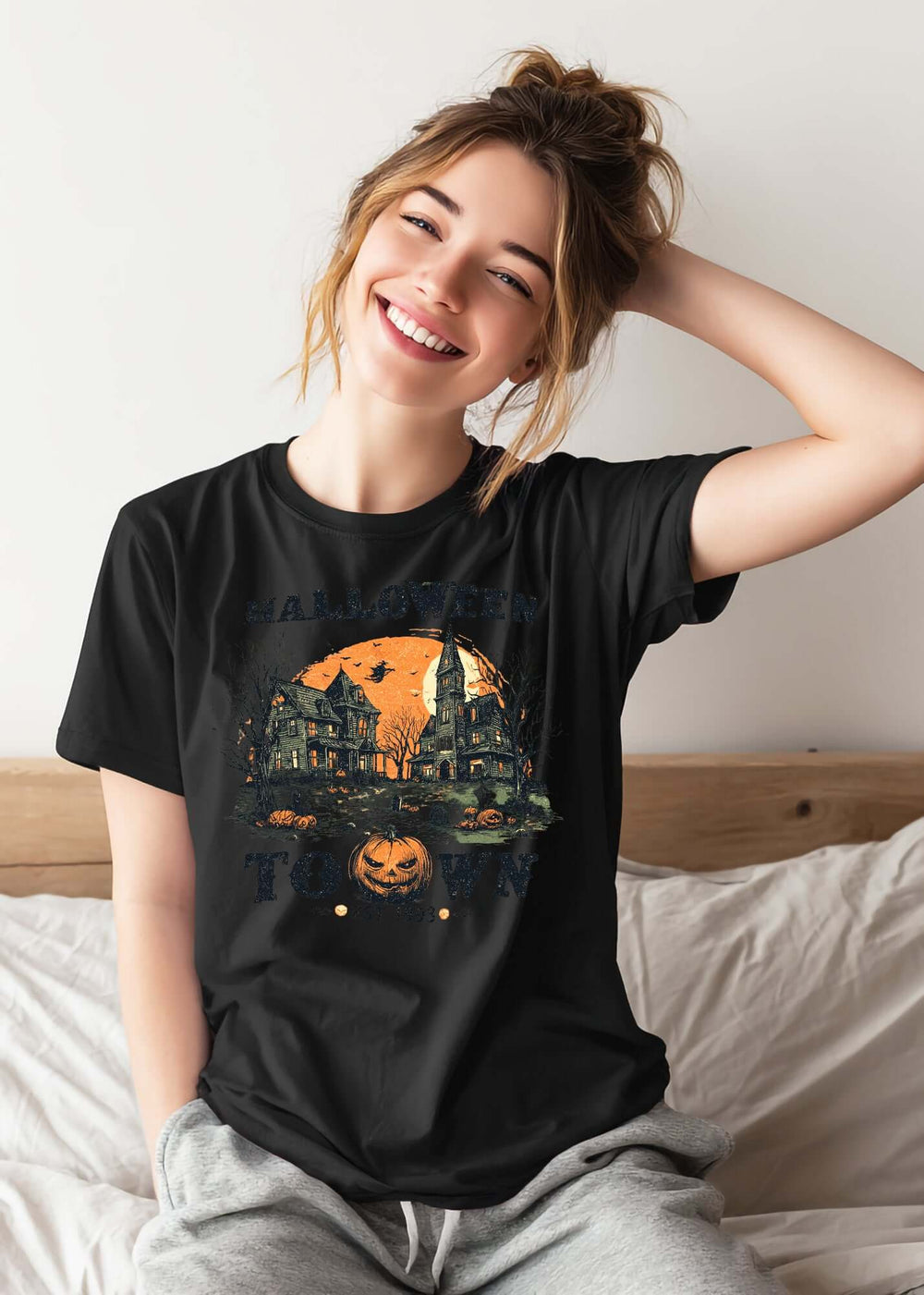 Spooky Halloween Haunted Town T-shirt Tee | Boutique In USA, T-shirts, $ 24.50, A Moment Of Now™