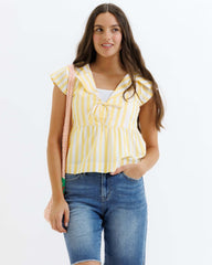 Sunshine Stripe Top, Tops, $ 50.00, A Moment Of Now™