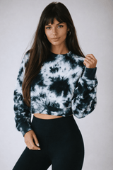 Midnight Velvet Tie-Dye Crop Pullover