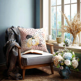 Autumn Watercolor Pumpkin Throw Pillow – Seasonal Farmhouse Cushion