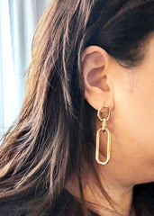 Nivelle Gold Plated Chain Dangle Earrings, Earrings, $ 10.99, A Moment Of Now™