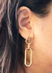 Nivelle Gold Plated Chain Dangle Earrings, Earrings, $ 10.99, A Moment Of Now™