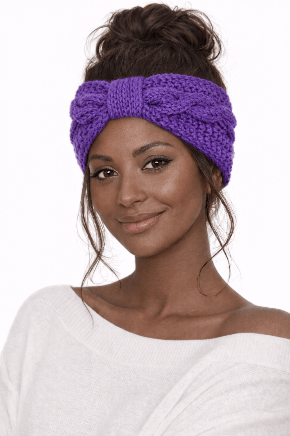 Winter Crochet Bow Twisted Headband | Boutique In USA, Headbands, $ 15.00, A Moment Of Now™