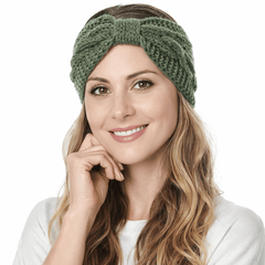 Winter Crochet Bow Twisted Headband | Boutique In USA, Headbands, $ 15.00, A Moment Of Now™