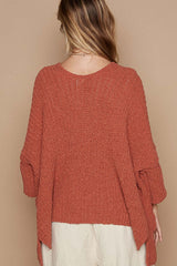 Stylish Brick Brown Open Front Sweater Cardigan, Cardigans, $ 59.00, A Moment Of Now™