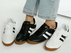 Blaster Casual Striped Lace-Up Sneakers - Stylish Comfort, sneakers, $ 90.00, A Moment Of Now™