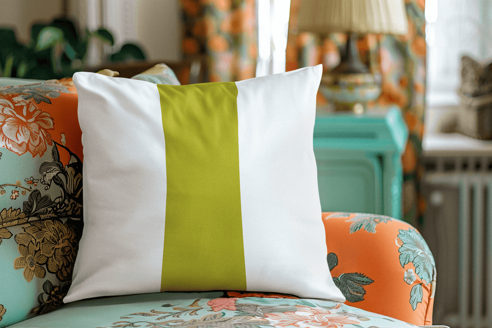 Custom Center Color Block Decorative Throw Pillow Accent Cushion | Boutique In USA, Throw Pillows, $ 45.00, A Moment Of Now™