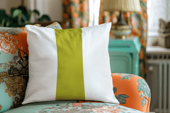 Custom Center Color Block Decorative Throw Pillow Accent Cushion | Boutique In USA, Throw Pillows, $ 45.00, A Moment Of Now™