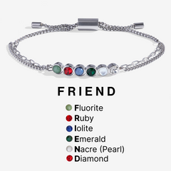 Friend Hidden Message Acrostic Bolo Bracelet, Bracelets, $ 38.00, A Moment Of Now™