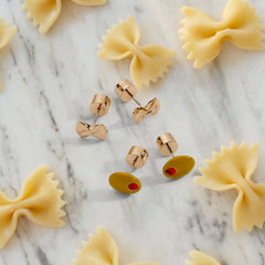 Pasta Girl Stud Earrings Set Of 2, Earrings, $ 44.00, A Moment Of Now™