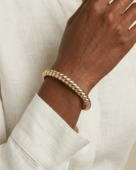 Stainless Steel Rope Textured Bangle | Boutique In USA, Bracelets, $ 21.90, A Moment Of Now™