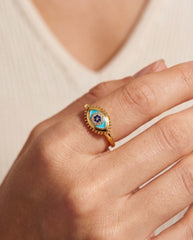 Healing Stone Evil Eye Ring, Rings, $ 34.00, A Moment Of Now™