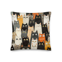 Cat Lover’s Dream Throw Pillow – Covered in As Many Cute Cats as Possible! | Boutique In USA, Throw Pillows, $ 65.00, A Moment Of Now™