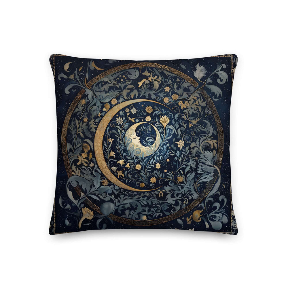 Mystic Moon & Blooms William Morris Inspired Print Decorative Cushion Throw Pillow | Boutique In USA, Throw Pillows, $ 63.50, A Moment Of Now™