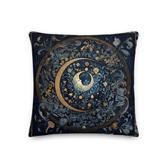 Mystic Moon & Blooms William Morris Inspired Print Decorative Cushion Throw Pillow | Boutique In USA, Throw Pillows, $ 63.50, A Moment Of Now™
