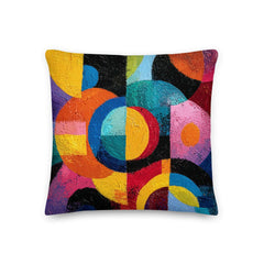 Élise Abstract Geometric Artwork Print Decorative Throw Pillow Cushion | Boutique In USA, Throw Pillows, $ 55.00, A Moment Of Now™