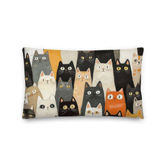 Cat Lover’s Dream Throw Pillow – Covered in As Many Cute Cats as Possible! | Boutique In USA, Throw Pillows, $ 65.00, A Moment Of Now™