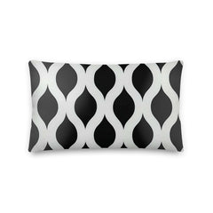 Black and White Abstract Modern Geometric Decorative Throw Pillow | Boutique In USA, Throw Pillows, $ 64.00, A Moment Of Now™