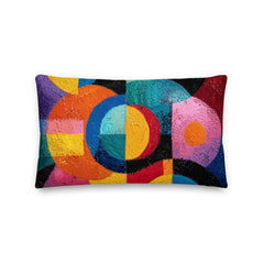 Élise Abstract Geometric Artwork Print Decorative Throw Pillow Cushion | Boutique In USA, Throw Pillows, $ 55.00, A Moment Of Now™