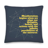 Manifestation Inspiration Quote Throw Pillow, Throw Pillows, $ 65.00, A Moment Of Now™