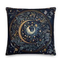 Mystic Moon & Blooms Cushion - William Morris Inspired, Throw Pillows, $ 63.50, A Moment Of Now™