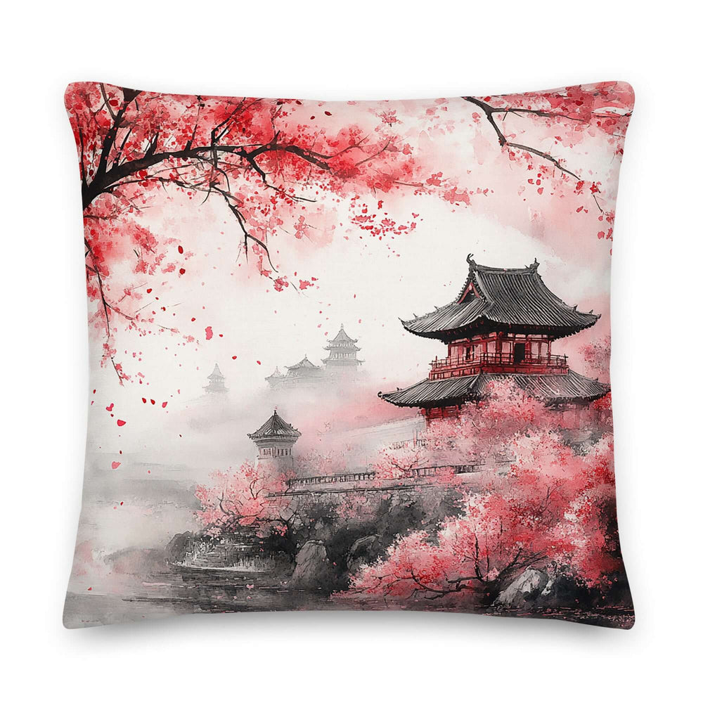 Cherry Blossom Nature Throw Pillow - Serene Elegance, Throw Pillows, $ 65.50, A Moment Of Now™