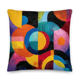 Élise Abstract Geometric Artwork Pillow Cushion, Throw Pillows, $ 62.00, A Moment Of Now™