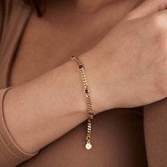 February Birthstone Amethyst Curb Chain Bracelet | Boutique In USA, Bracelets, $ 28.00, A Moment Of Now™